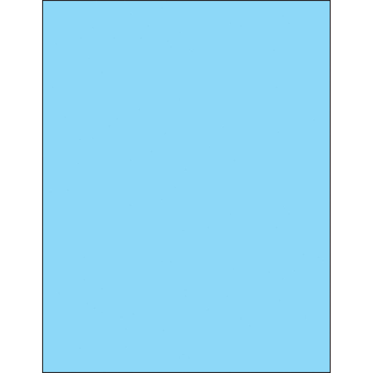 8 1/2 x 11" Fluorescent Pastel Blue Rectangle Laser Labels