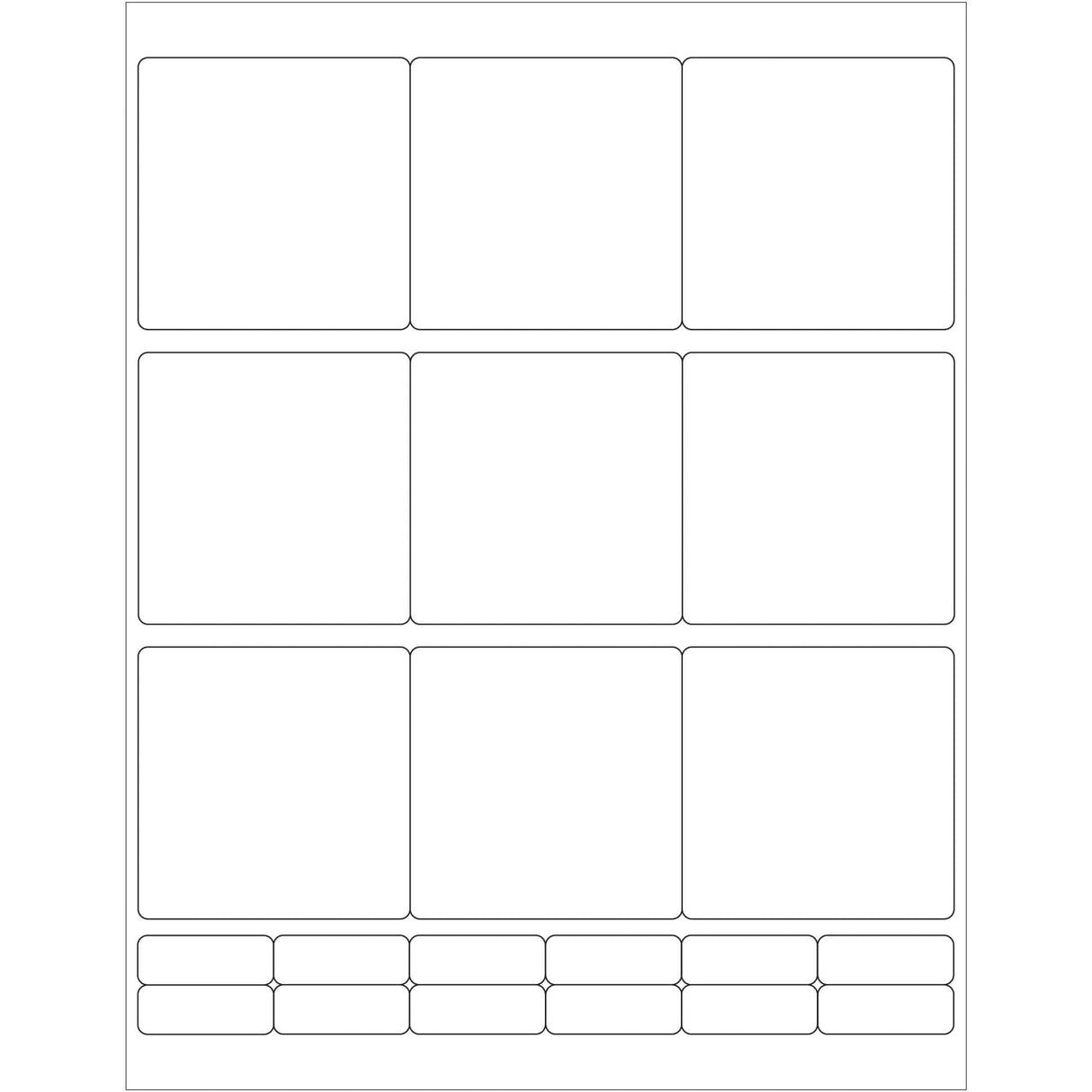 2 3/4 x 2 3/4" Glossy White Rectangle Laser Labels