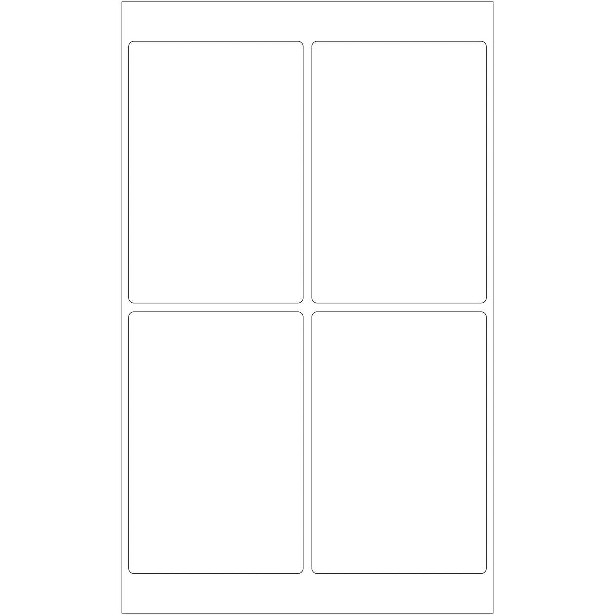 4 x 6" Glossy White Rectangle Laser Labels