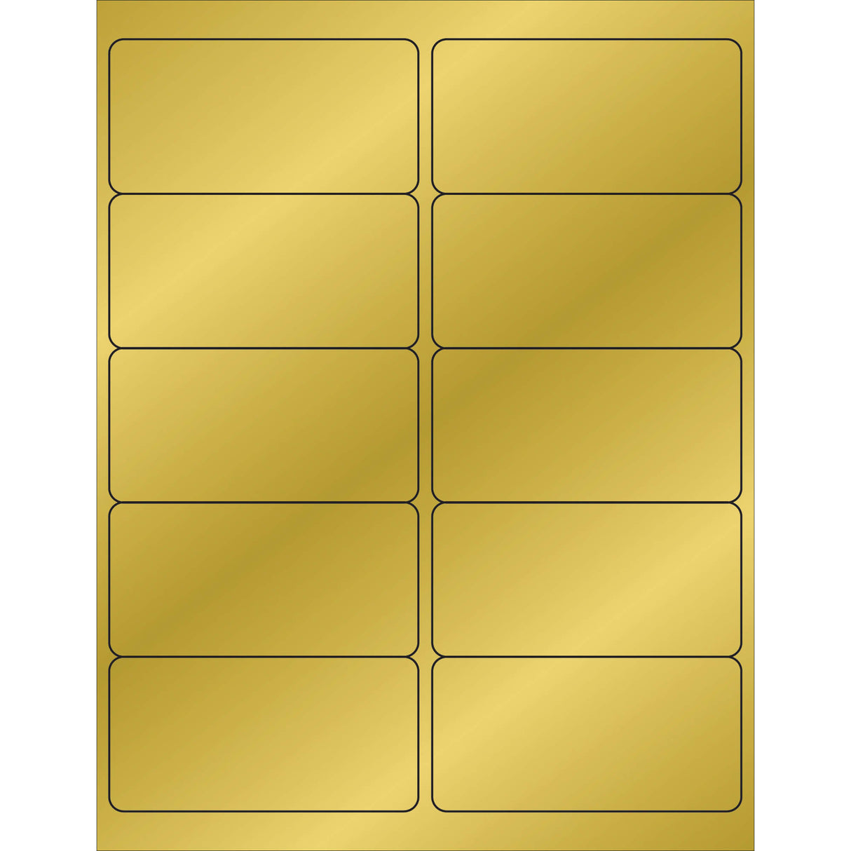 4 x 2" Gold Foil Rectangle Laser Labels