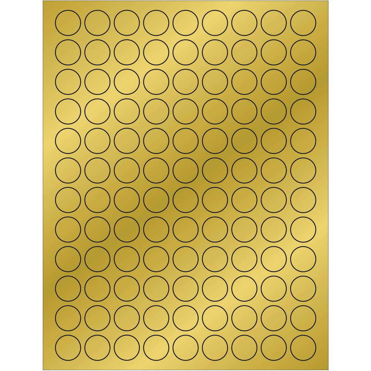 3/4" Gold Foil Circle Laser Labels