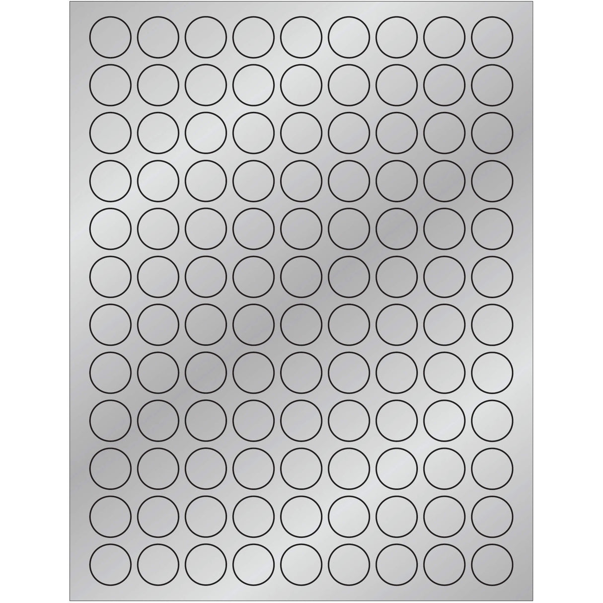 3/4" Silver Foil Circle Laser Labels