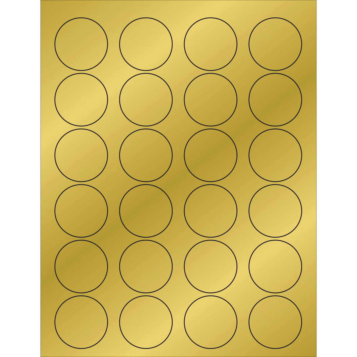 1 5/8" Gold Foil Circle Laser Labels