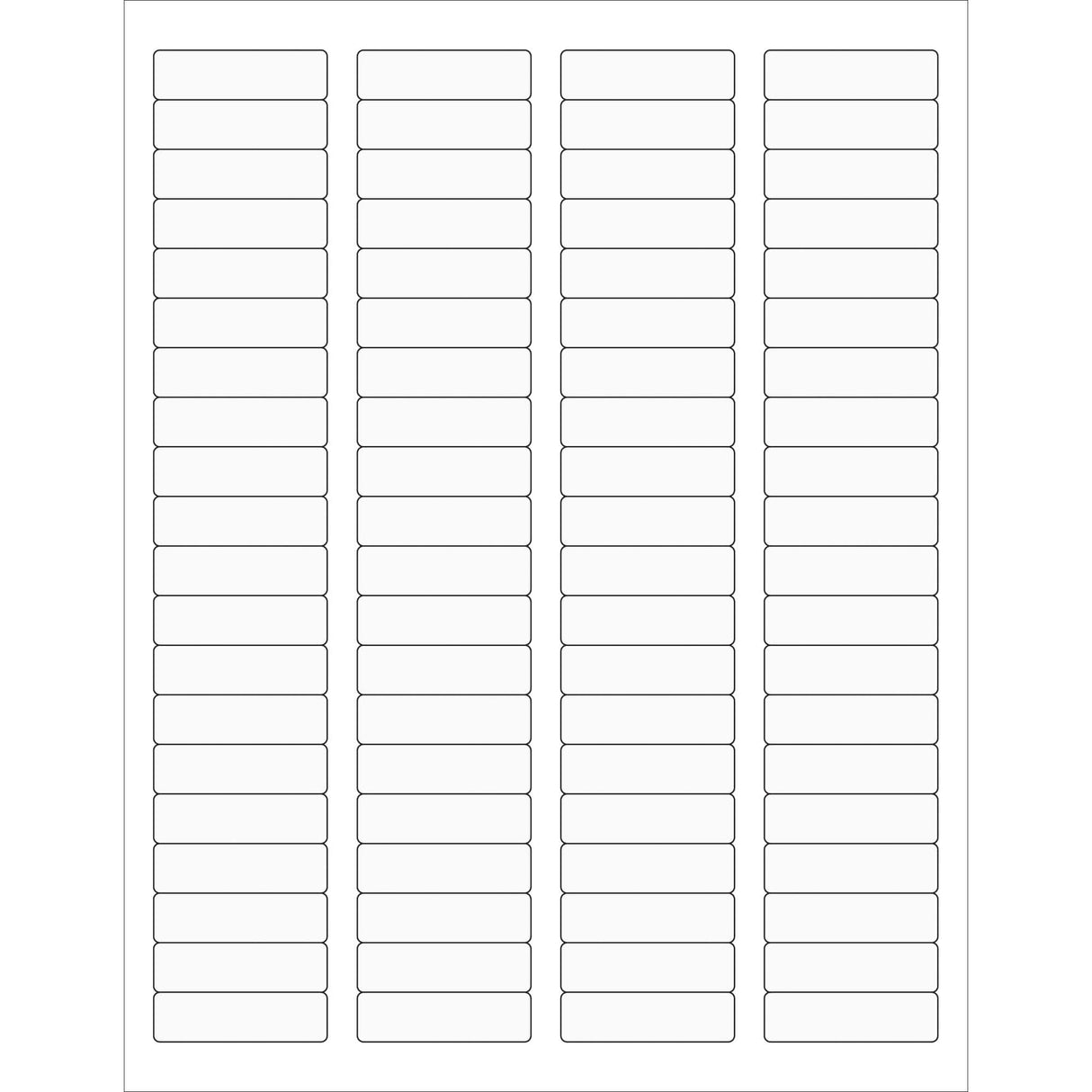 1 3/4 x 1/2" Clear Rectangle Laser Labels