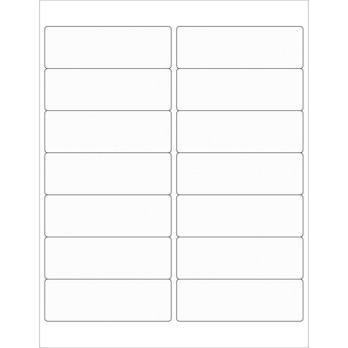 4 x 1 1/3" Clear Rectangle Laser Labels