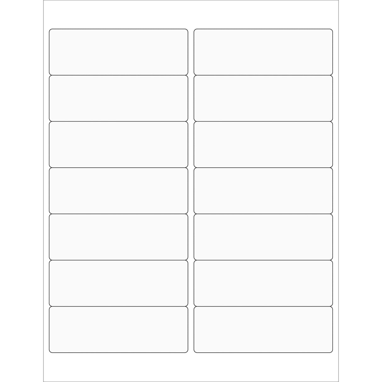 4 x 1 1/3" Clear Rectangle Laser Labels