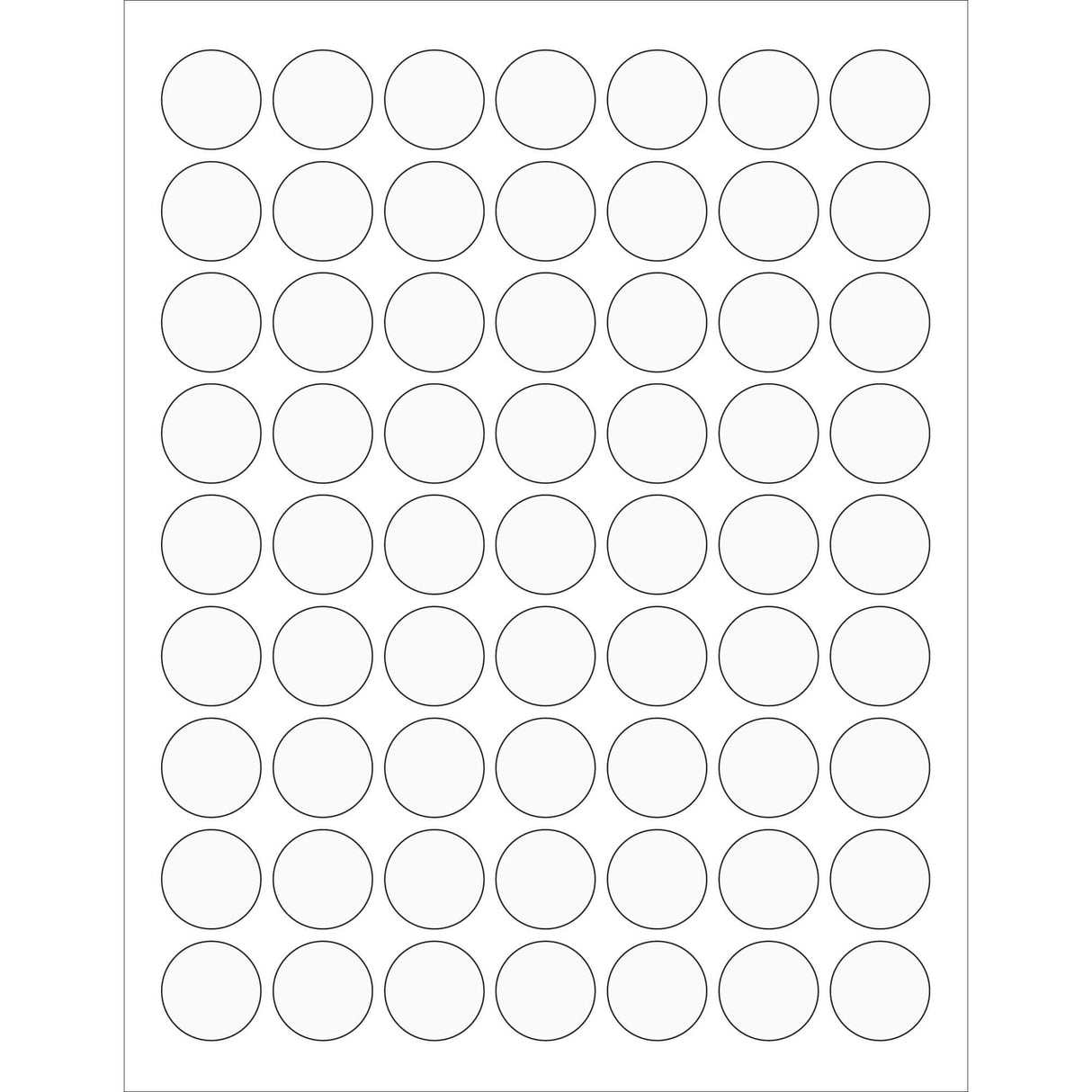 1" Clear Circle Laser Labels