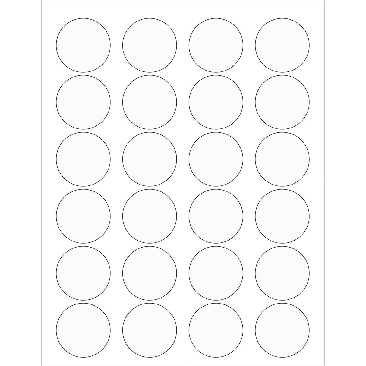 1 5/8" Clear Circle Laser Labels