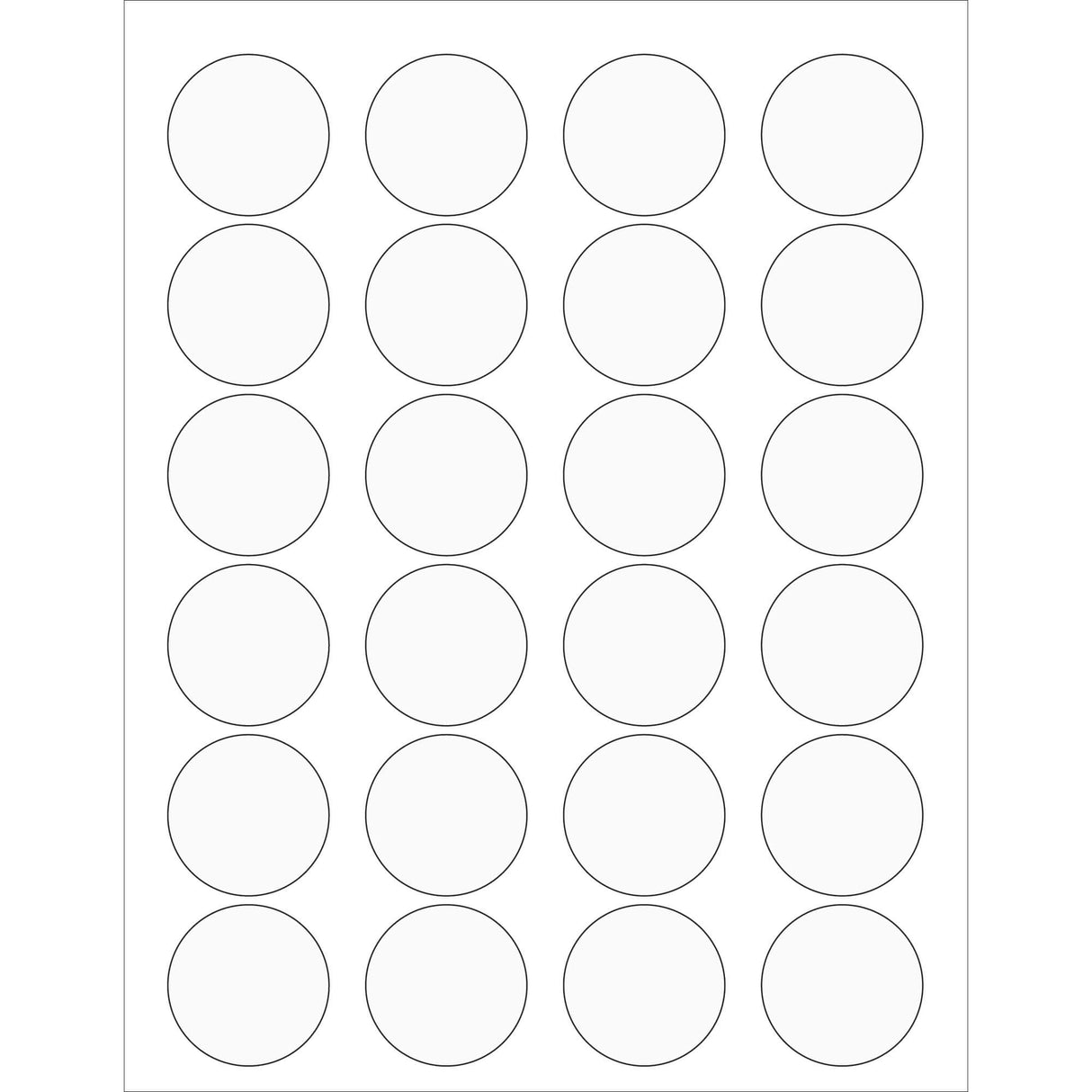 1 5/8" Clear Circle Laser Labels
