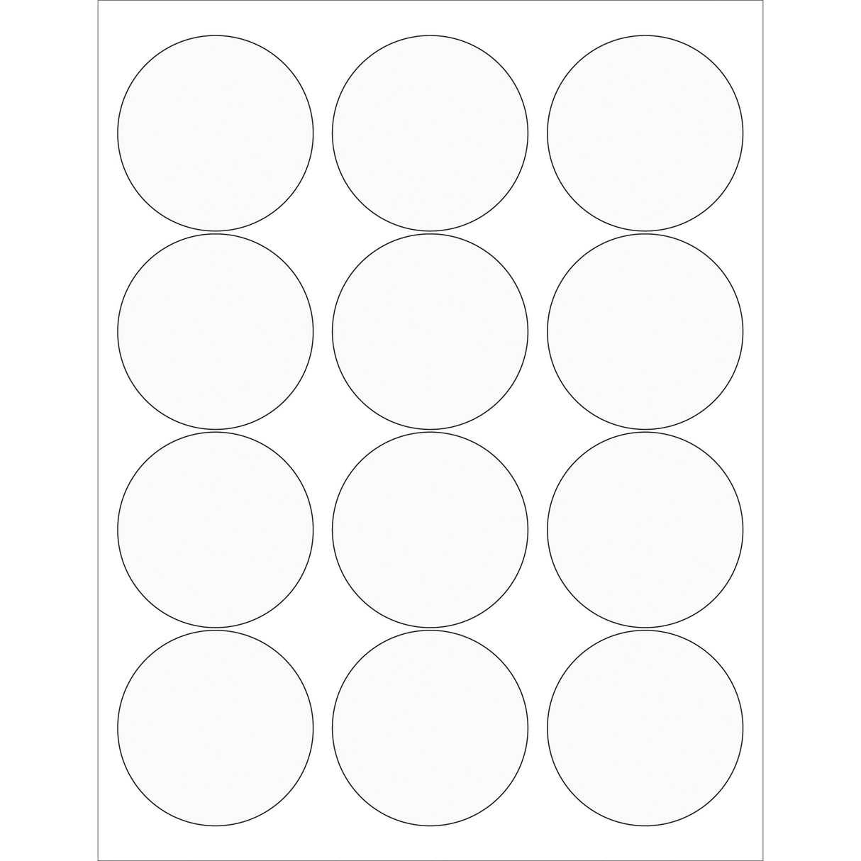 2 1/2" Clear Circle Laser Labels