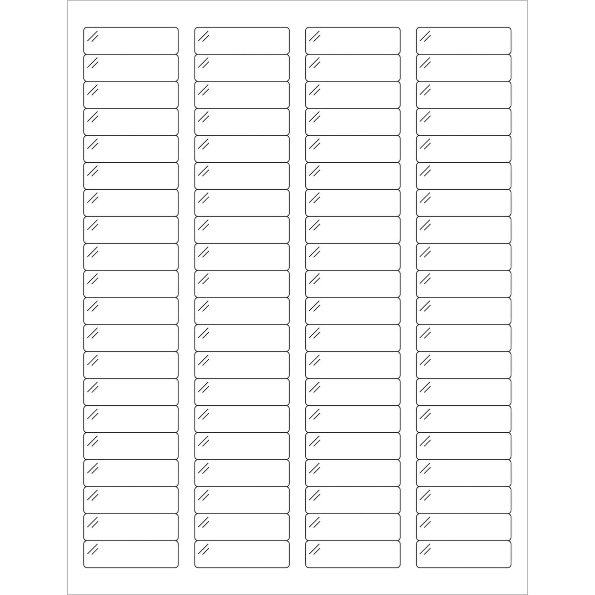 1 3/4 x 1/2" Pure Clear Rectangle Laser Labels