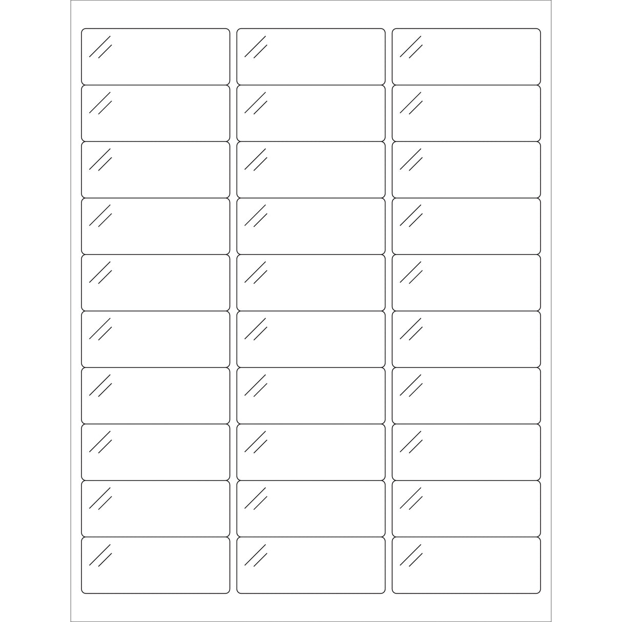 2 5/8 x 1" Pure Clear Rectangle Laser Labels