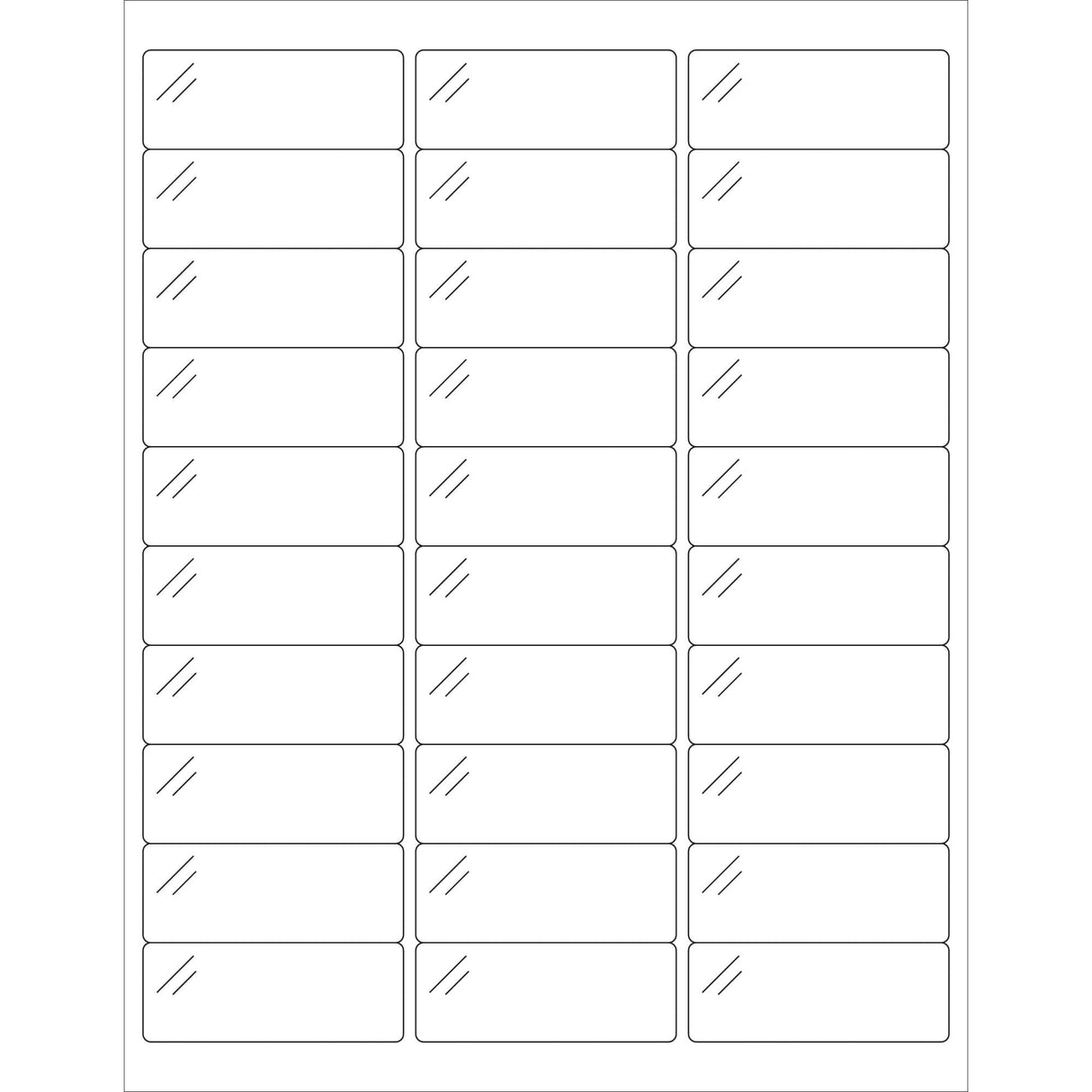 2 5/8 x 1" Pure Clear Rectangle Laser Labels