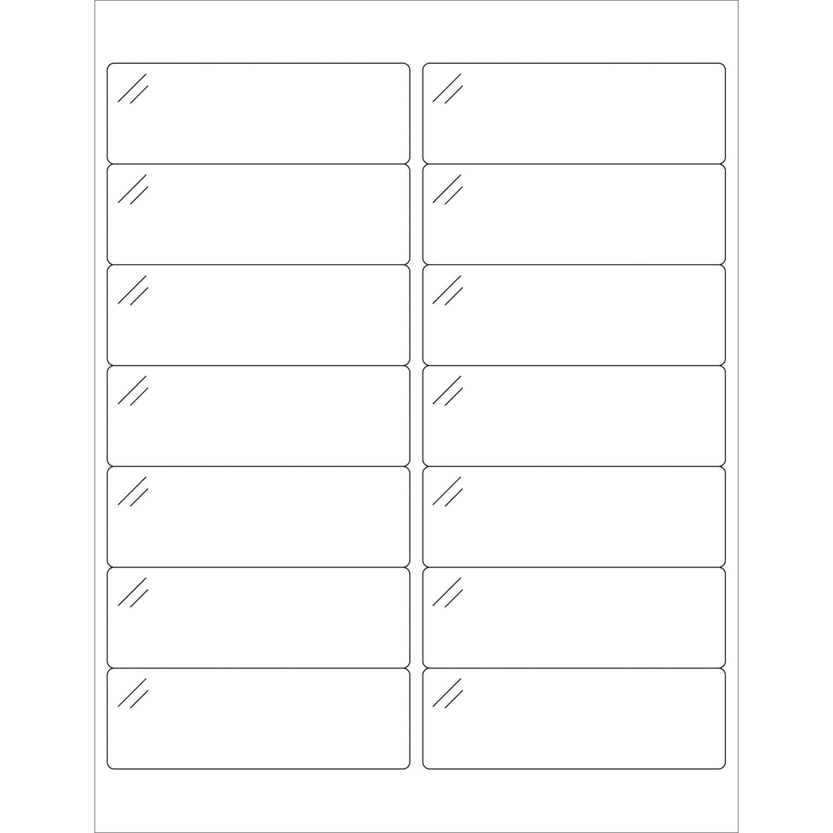 4 x 1 1/3" Pure Clear Rectangle Laser Labels