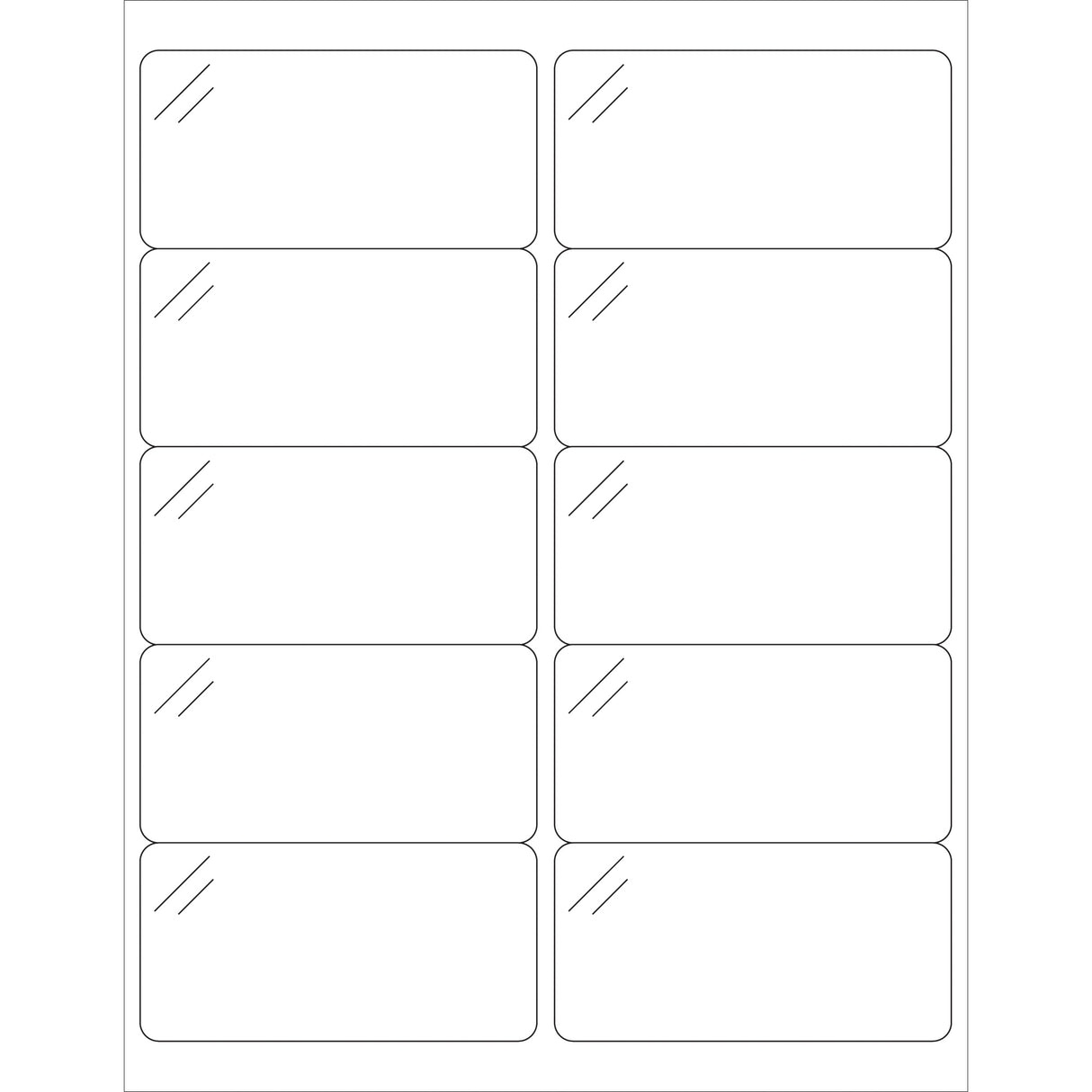 4 x 2" Pure Clear Rectangle Laser Labels