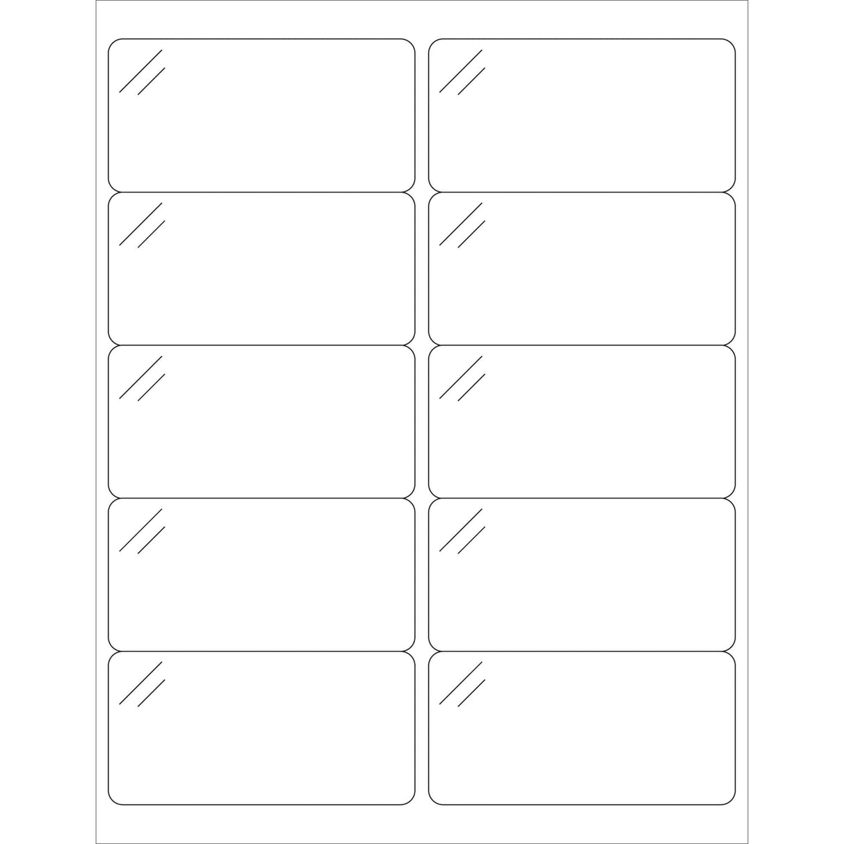4 x 2" Pure Clear Rectangle Laser Labels