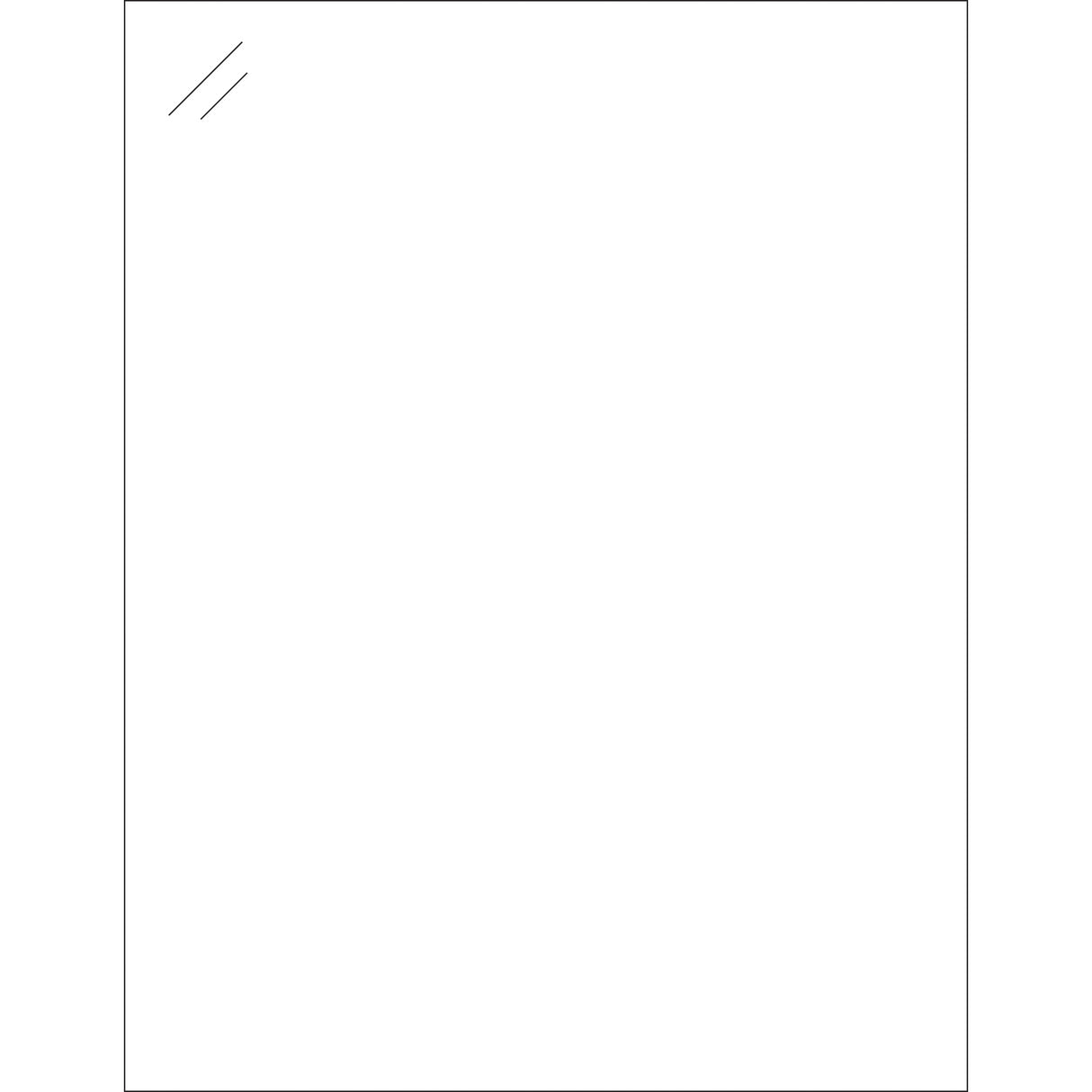 8 1/2 x 11" Pure Clear Rectangle Laser Labels