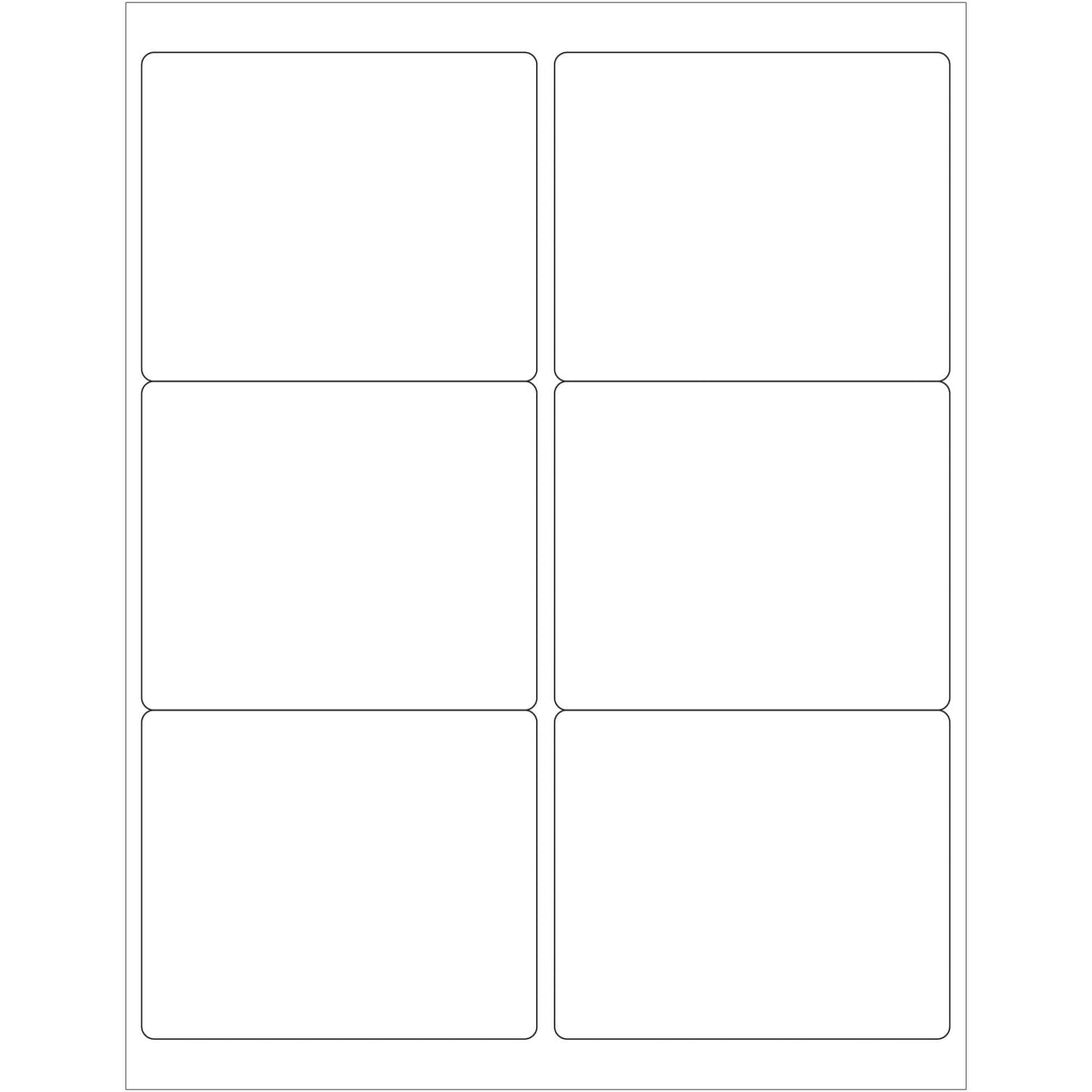4 x 3 1/3" Weather-Resistant Laser Labels
