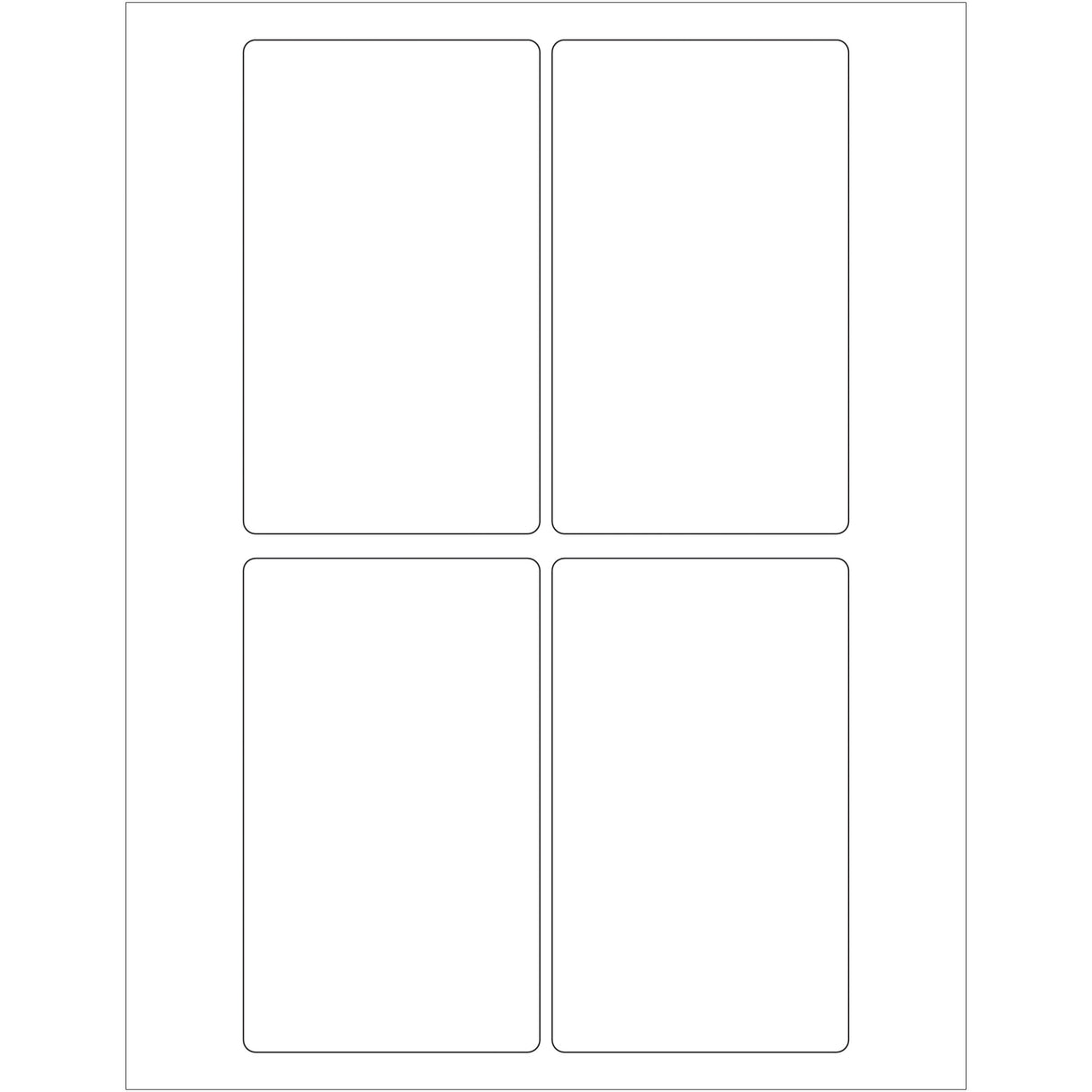 3 x 5" Weather-Resistant Laser Labels