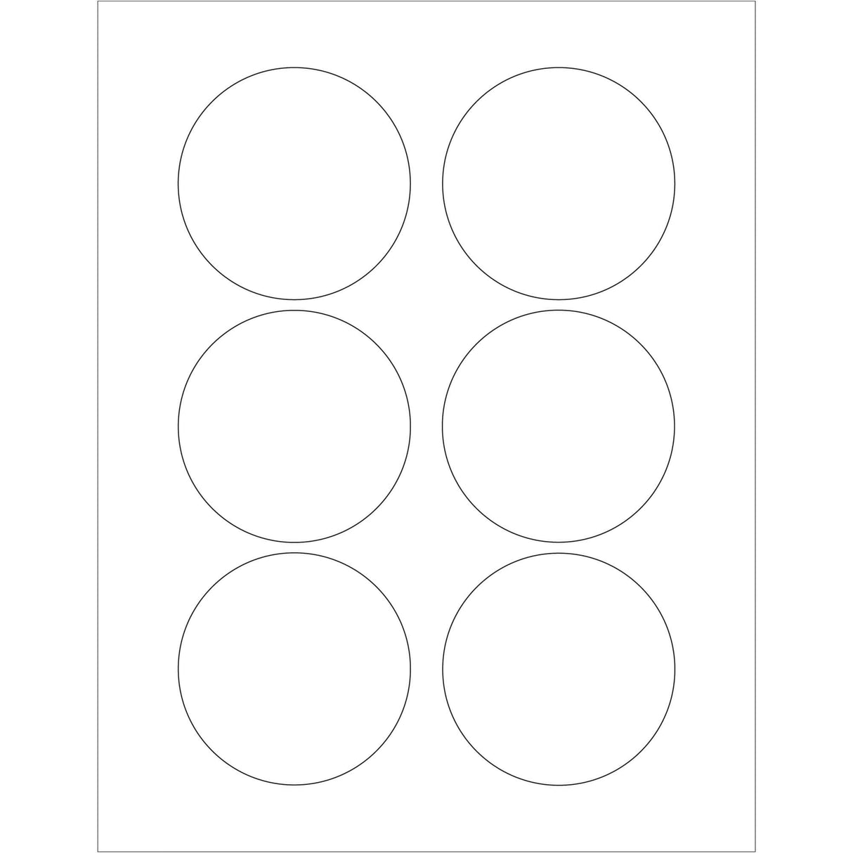 3" Glossy White Circle Laser Labels