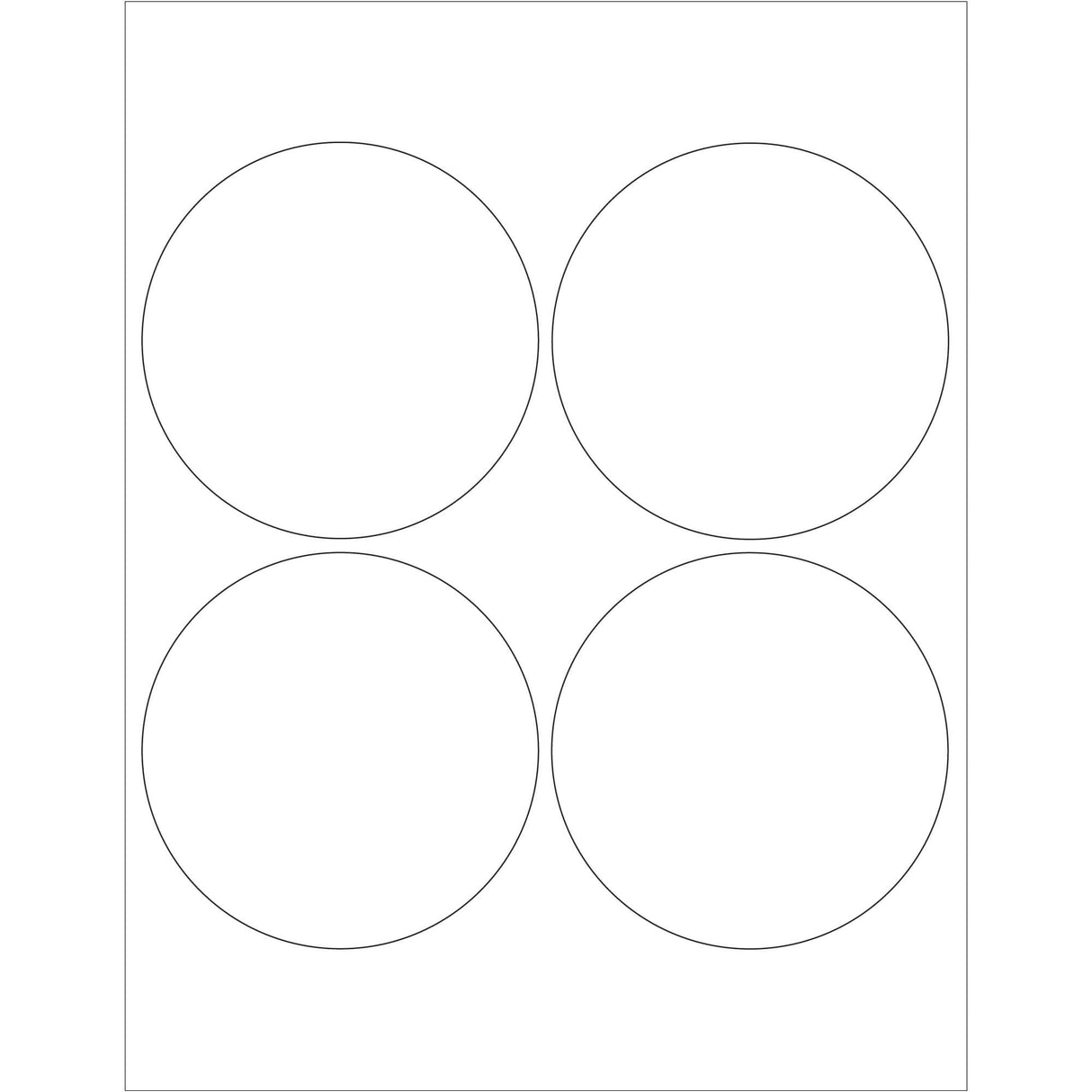 4" Glossy White Circle Laser Labels