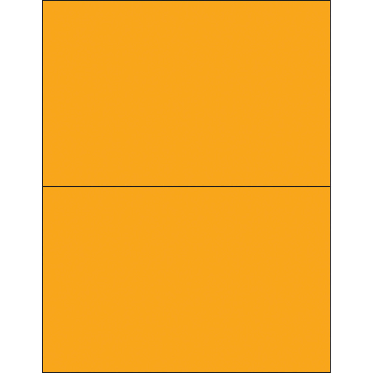 8 1/2 x 5 1/2" Fluorescent Orange Removable Rectangle Laser Labels
