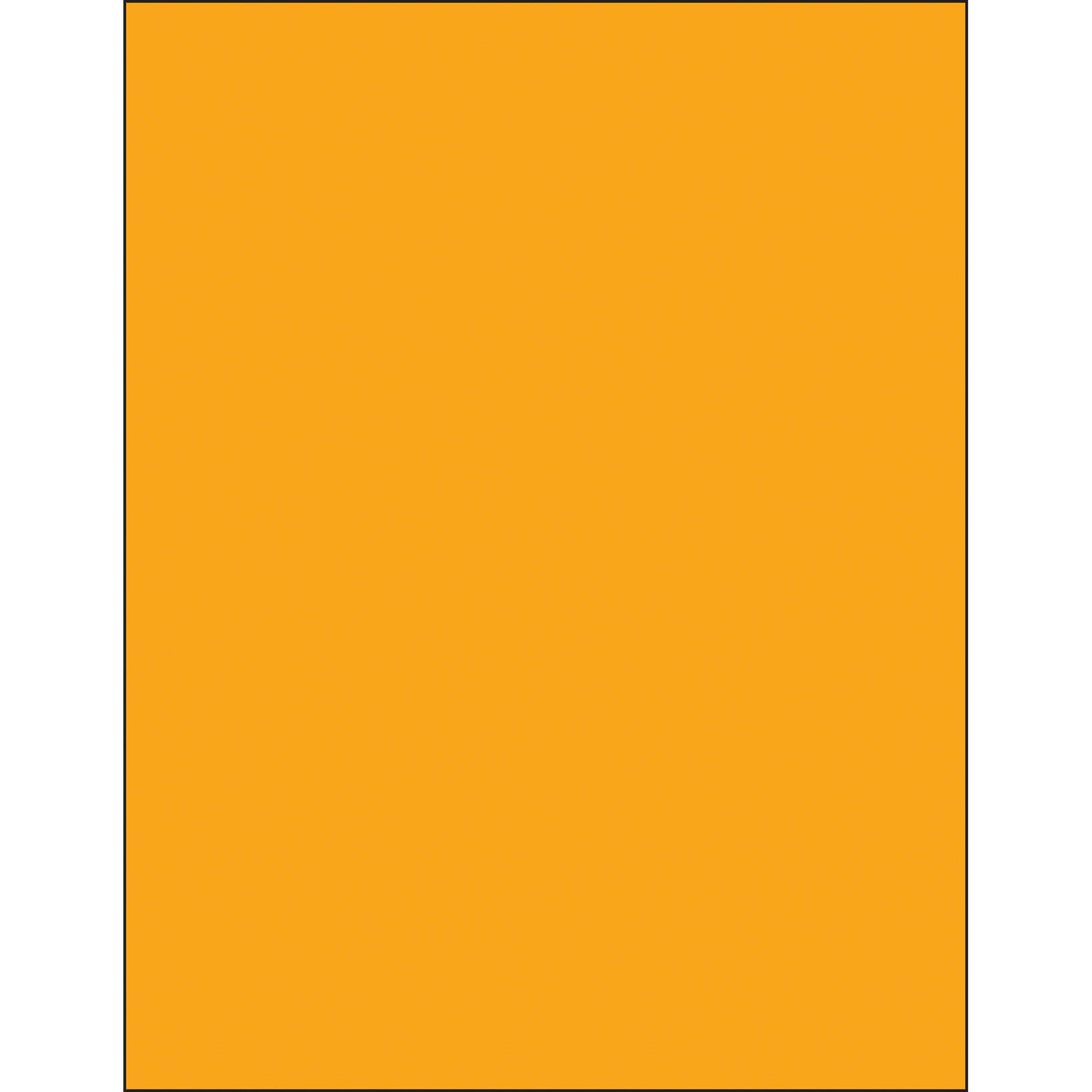 8 1/2 x 11" Fluorescent Orange Removable Rectangle Laser Labels