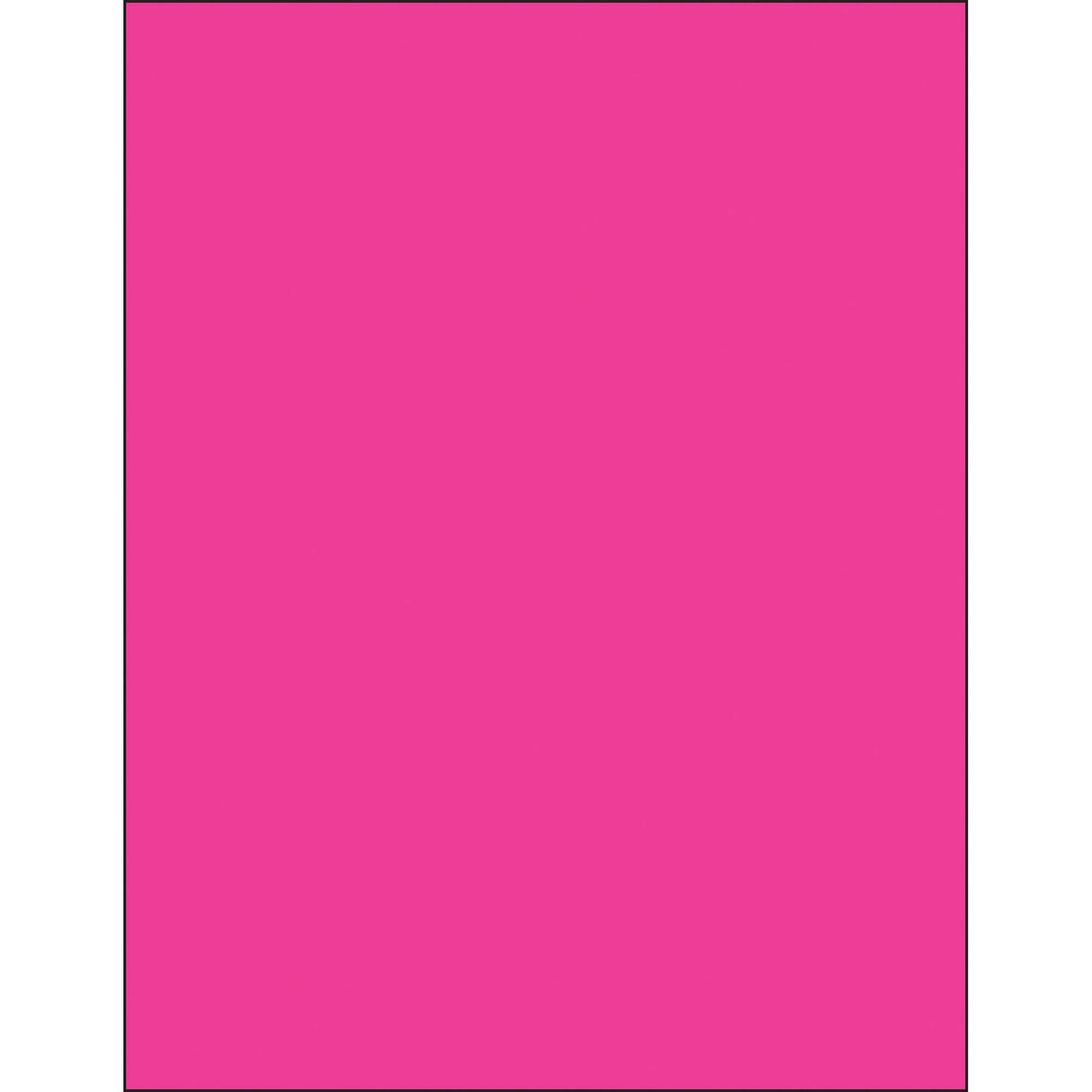 8 1/2 x 11" Fluorescent Pink Removable Rectangle Laser Labels