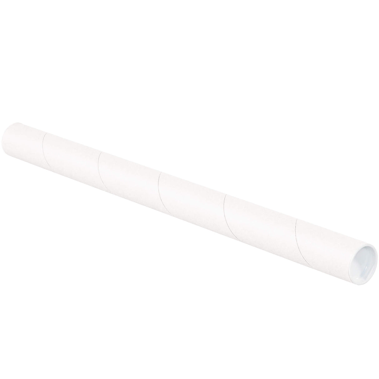 1 1/2 x 12" White Tubes with Caps