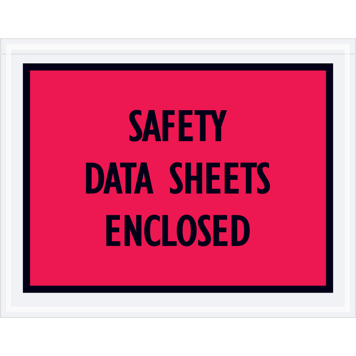 7 x 5 1/2" Red "Safety Data Sheets Enclosed" Envelopes