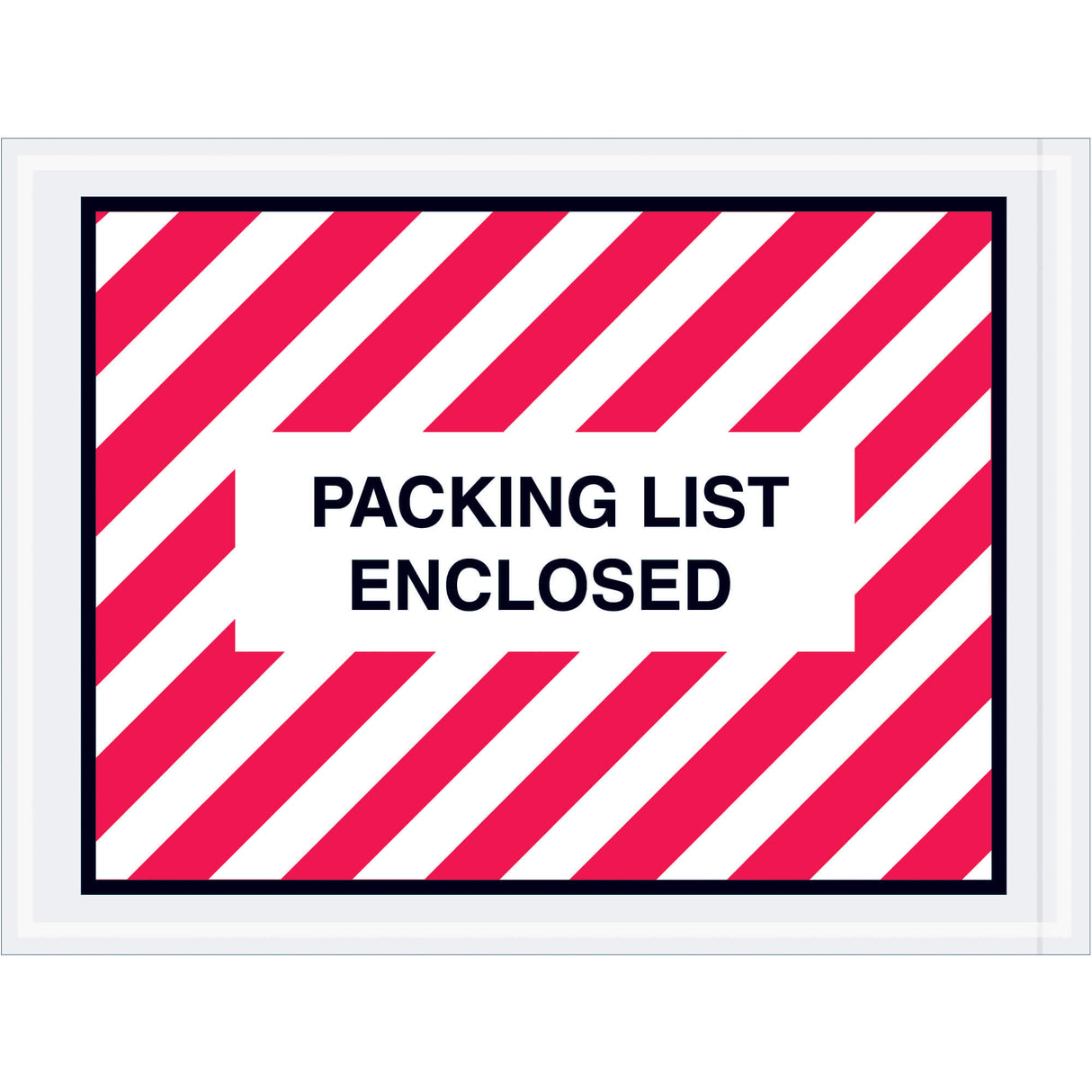 4 1/2 x 6" Red (Striped) "Packing List Enclosed" Envelopes