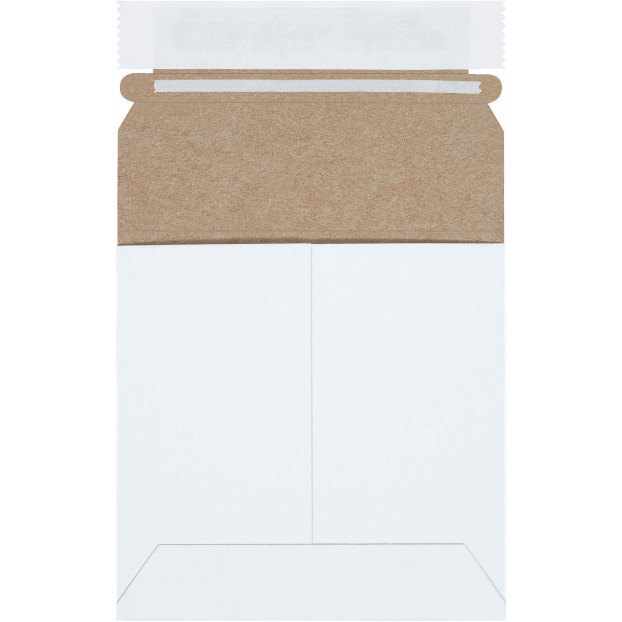 5 1/8 x 5 1/8" White Self-Seal Stayflats Plus® Mailers