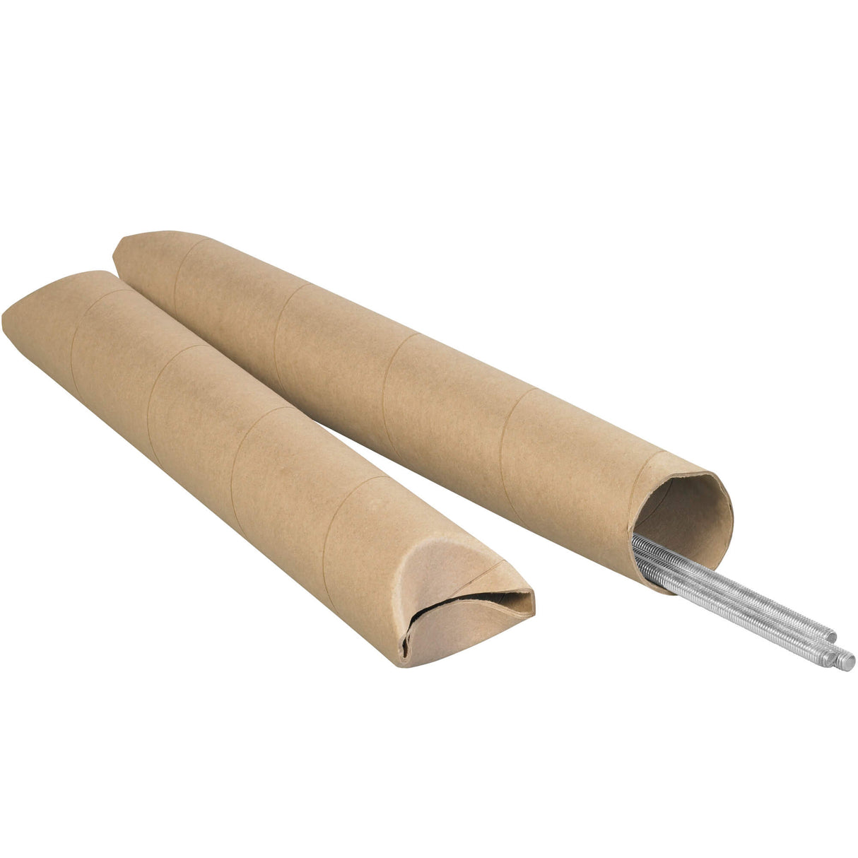 3 x 48" Kraft Crimped End Tubes