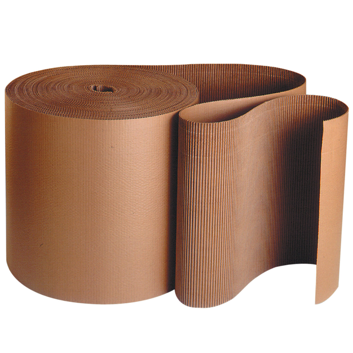 48" x 250' - A Flute Kraft Singleface Corrugated Roll