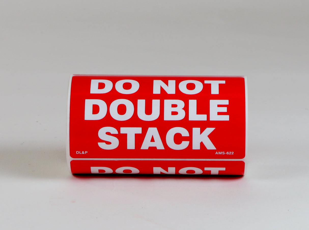 Roll of Do Not Double Stack Labels, 5 X 3, 500/roll