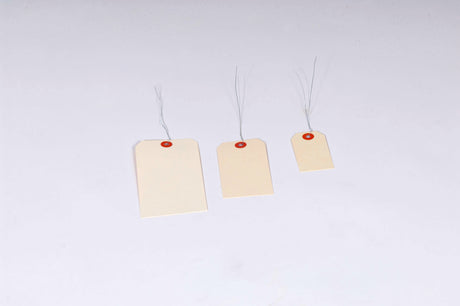 15 Point Pre—Wired Jumbo Manila Tags