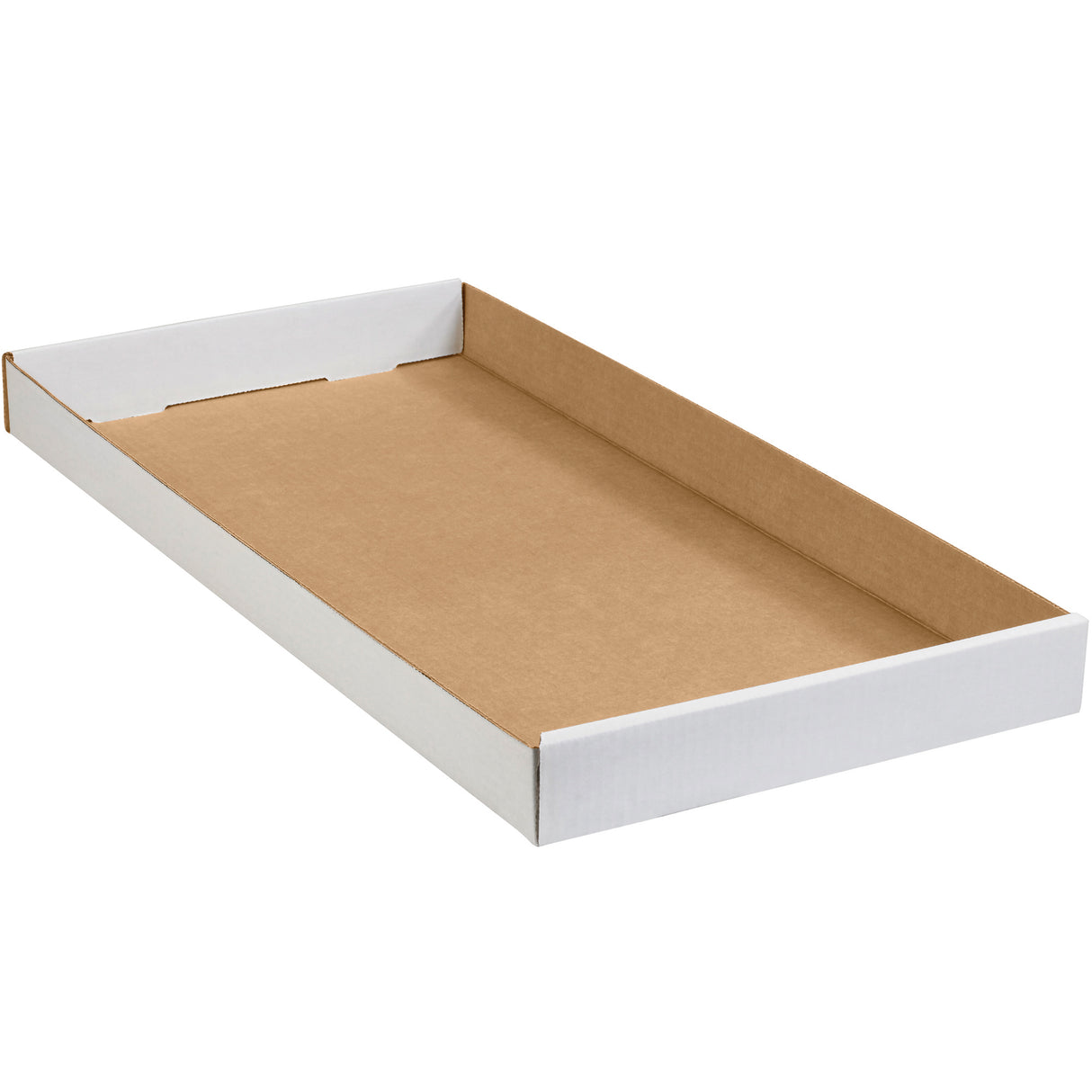 24 x 12 x 1 3/4" White Corrugated Trays