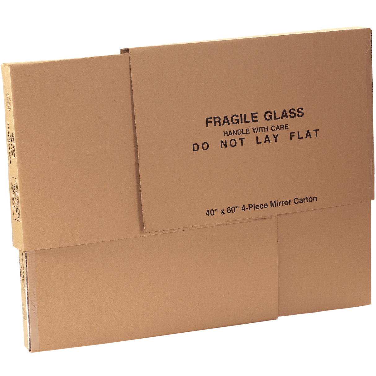 40 x 3 1/2 x 60" 1 Piece of 40 x 60" 4-Piece Mirror Boxes