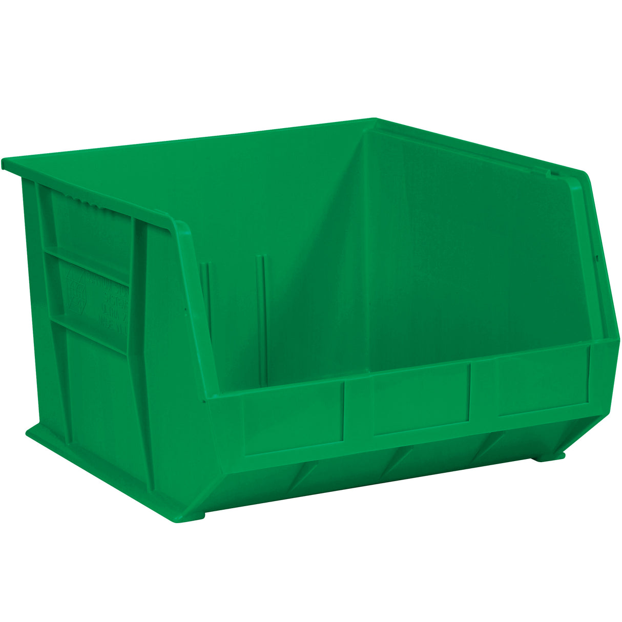18 x 16 1/2 x 11" Green Plastic Stack & Hang Bin Boxes