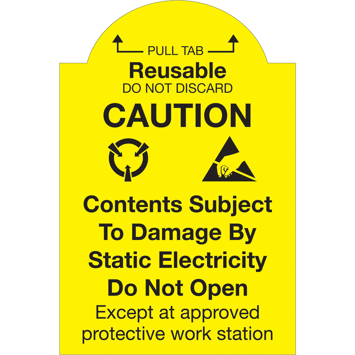 2 x 3" - "Pull Tab Reusable - Do Not Discard" Labels