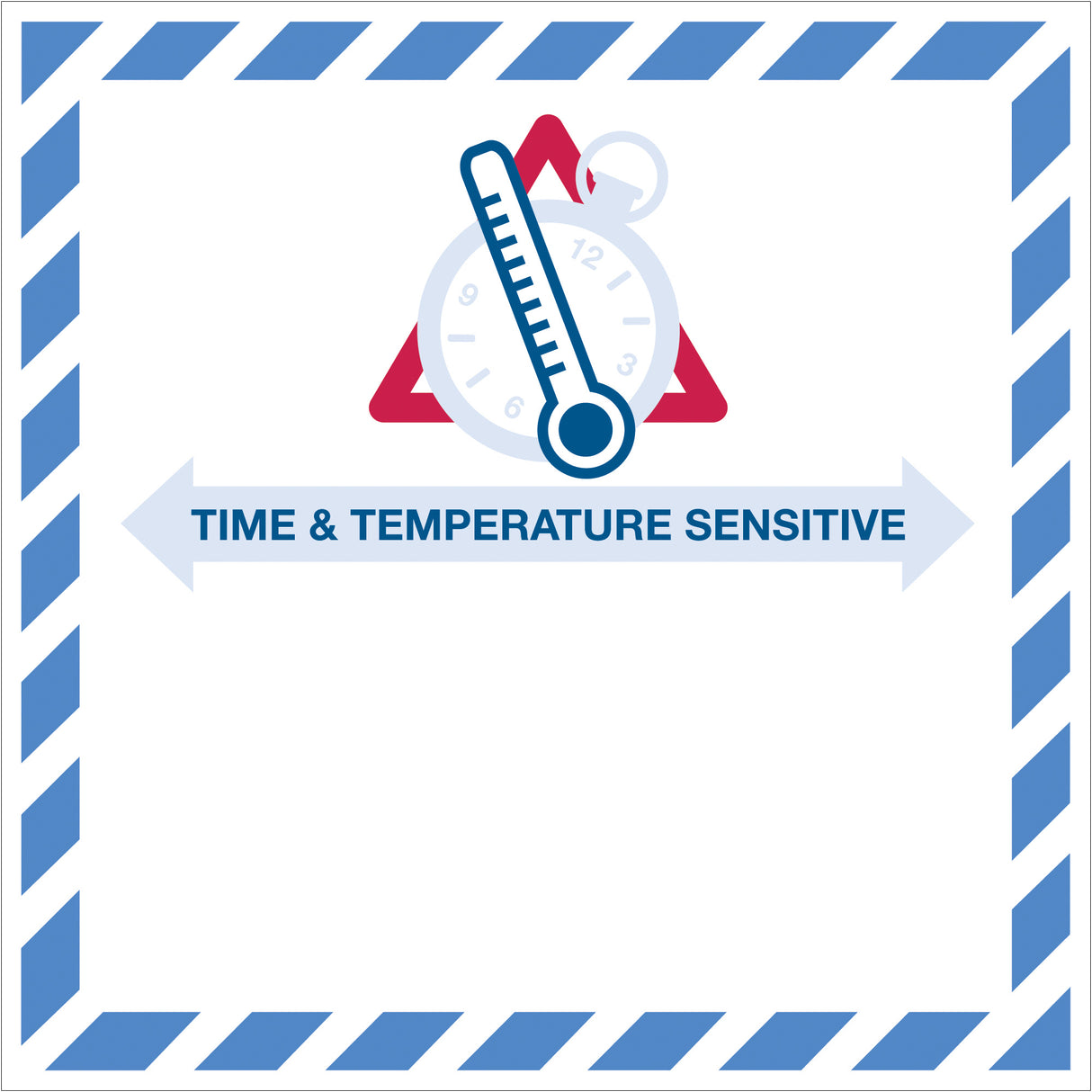 4 1/4 x 4 1/4" - "Time And Temperature Sensitive" Label