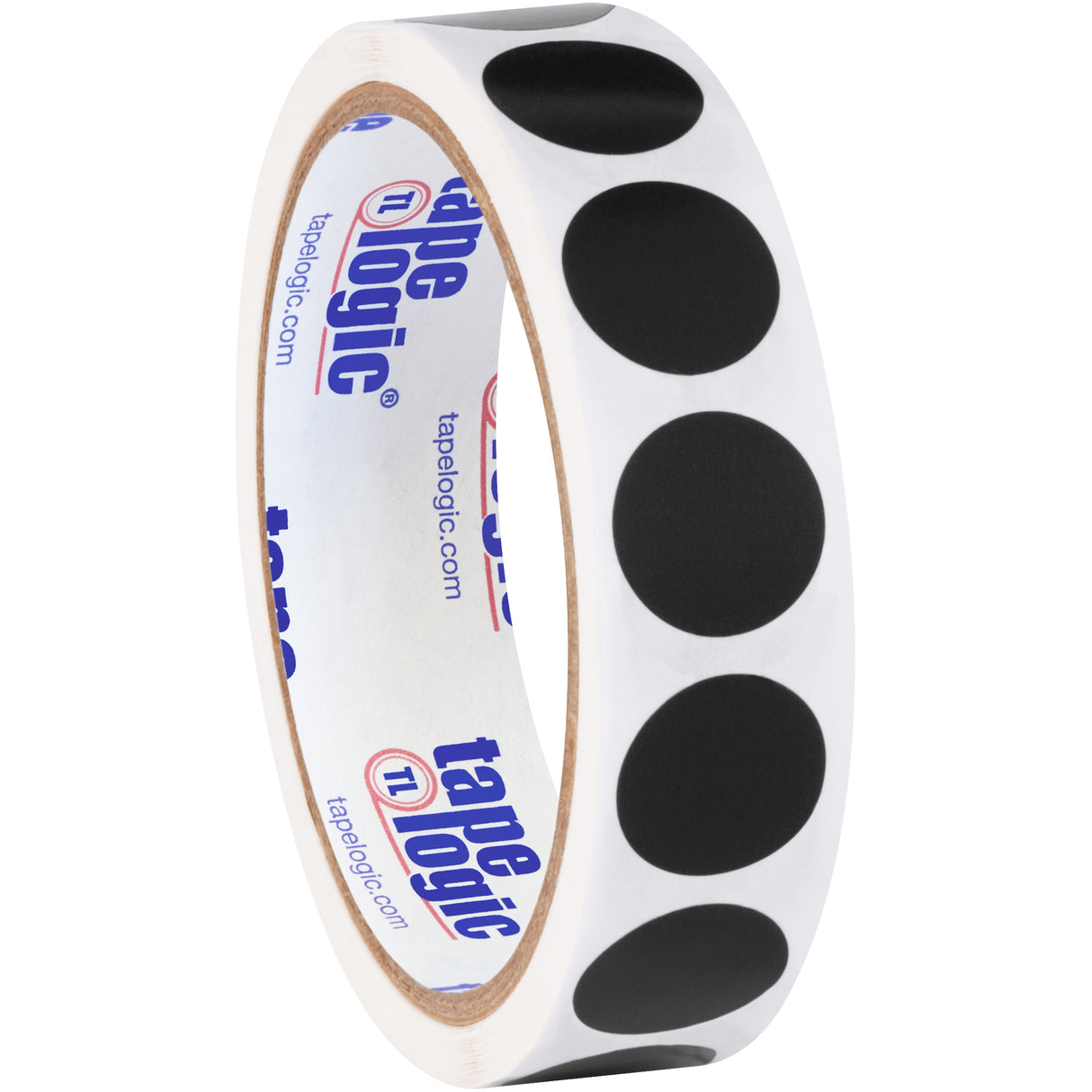 3/4" Black Inventory Circle Labels