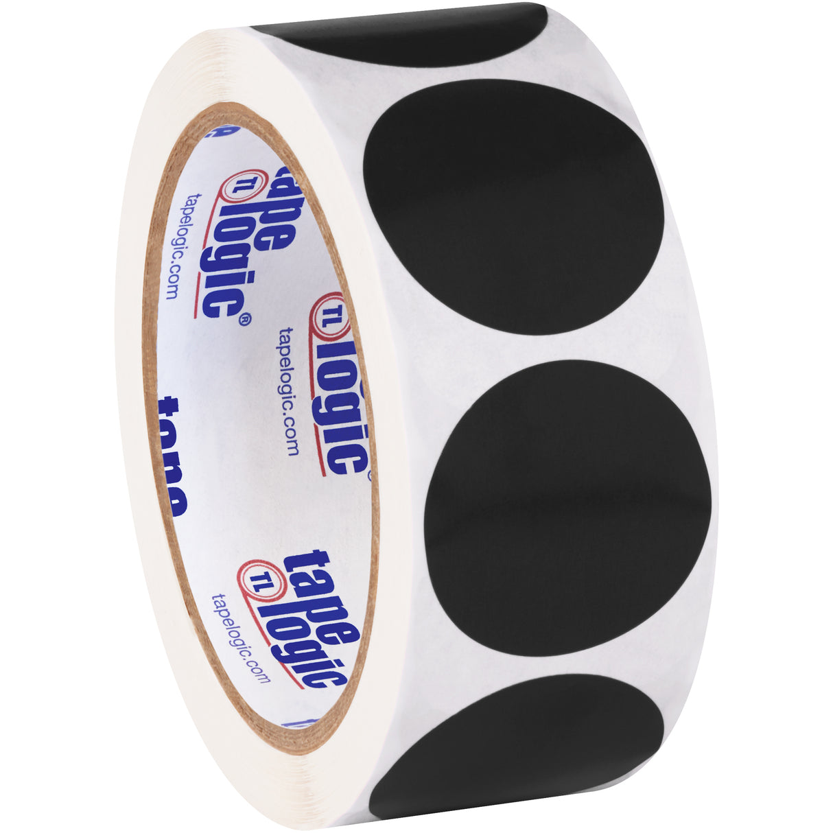 1 1/2" Black Inventory Circle Labels