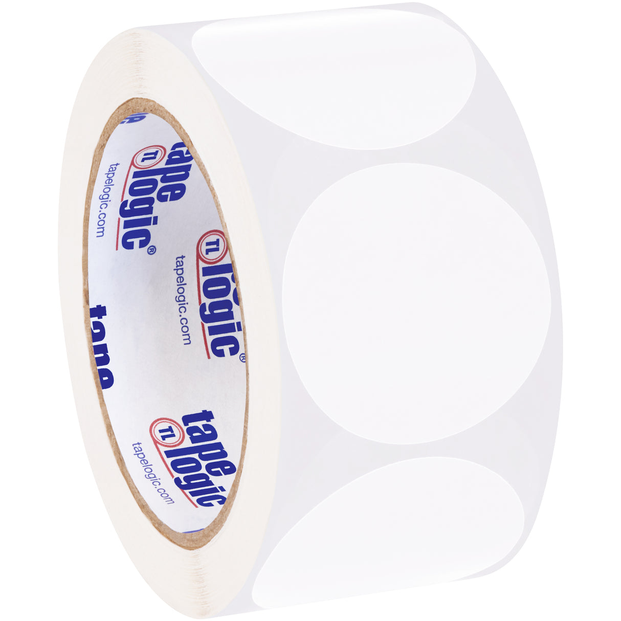 2" White Inventory Circle Labels