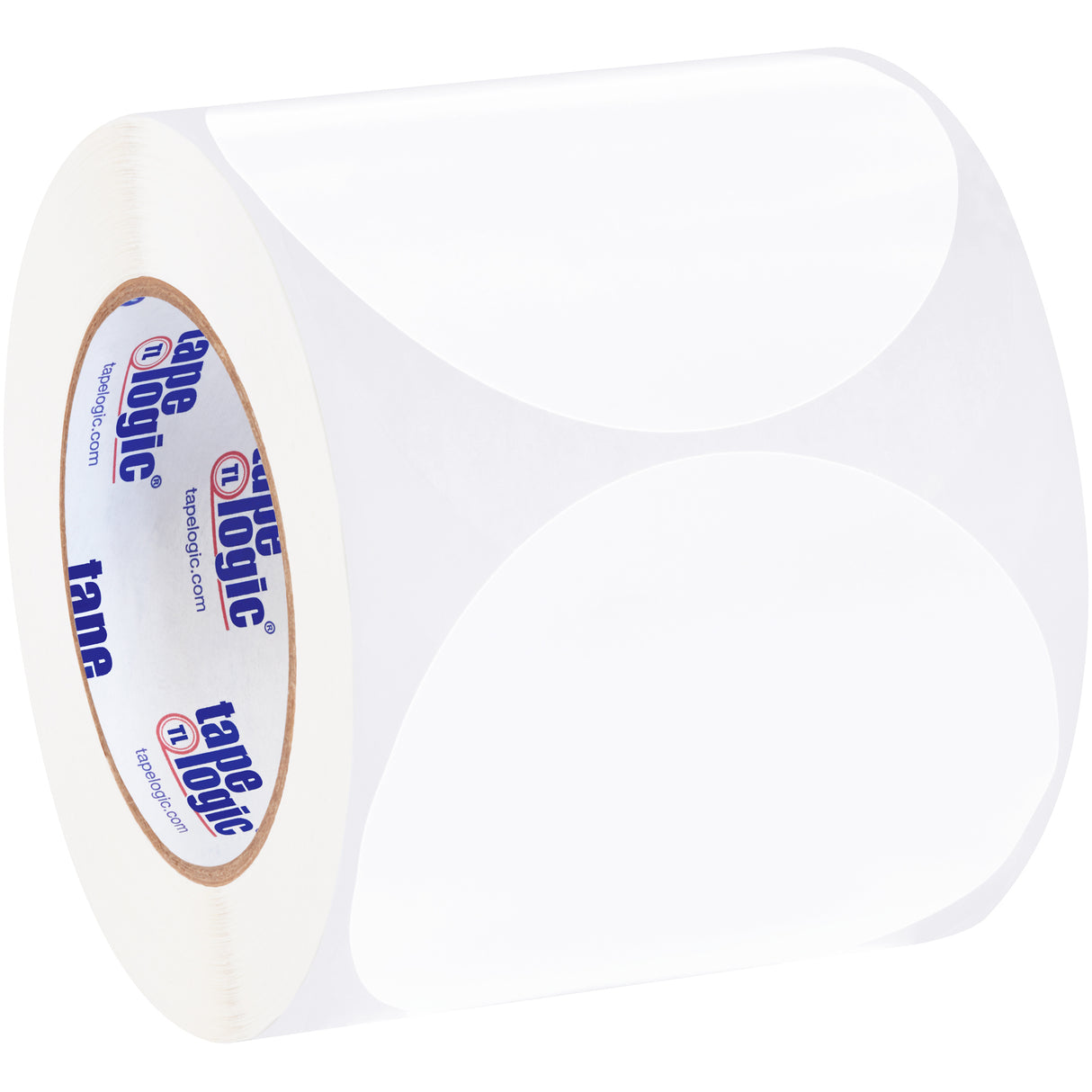 4" White Inventory Circle Labels