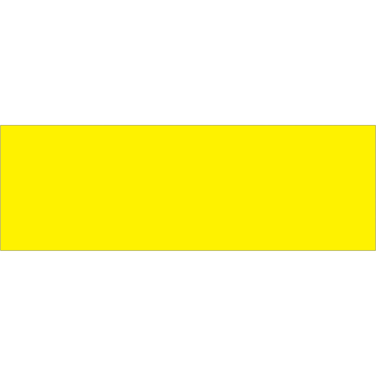 3 x 9" Fluorescent Yellow Inventory Rectangle Labels