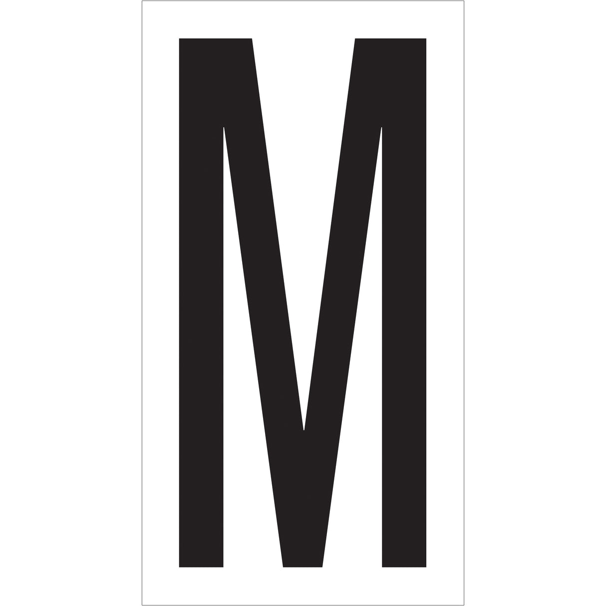 3 1/2" "M" Vinyl Warehouse Letter Labels