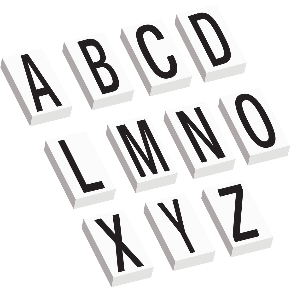 3 1/2"  Vinyl Warehouse Letter Kit Labels