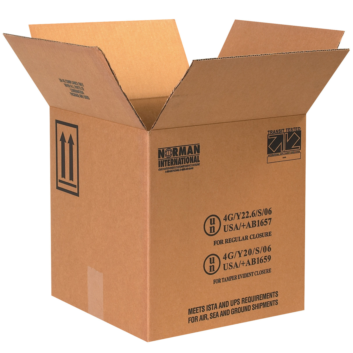 12 1/4 x 12 1/4 x 12 3/4" 4 - 1 Gallon Plastic Jug Haz Mat Boxes