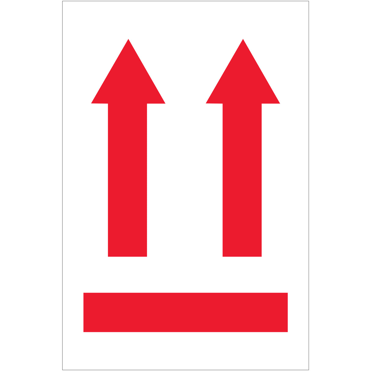 4 x 6" - (two up arrows over red bar) Labels